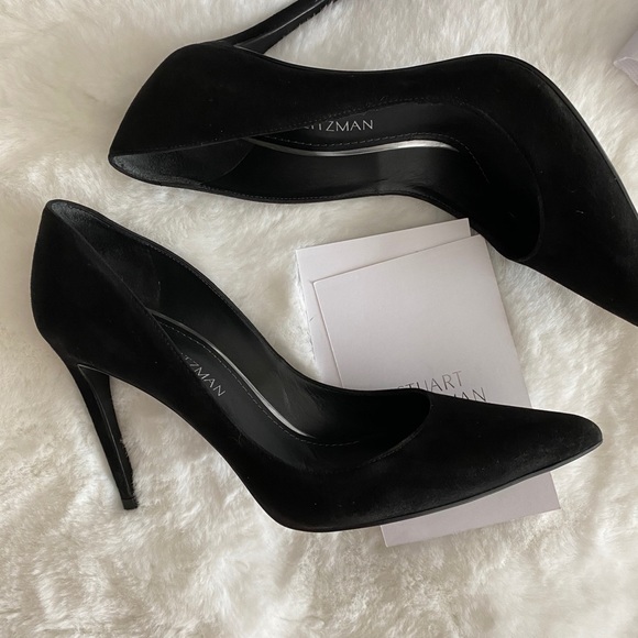Stuart Weitzman Black Suede Heels – Wedding & Party Ready - Picture 12 of 14